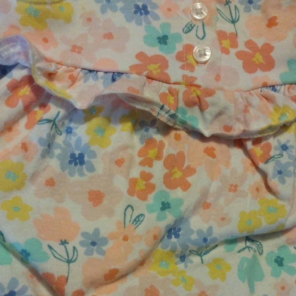 Floral Kids Sleeveless Romper - Picture 4 of 7